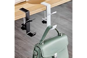 HAOXYO 2 Pcs Accroche Sac A Main pour Table,Réglable Et Antidérapant Porte Sac à Main,Crochet Portable Multifonctionnel pour Sac à Main,Crochet de Table pour Suspendre Clés,Sacs,Chapeaux Et Parapluies