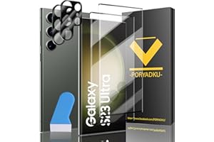 MKEKE 2 Stück für Samsung Galaxy S23 Ultra Panzer Schutz Glas Folie, 2 Stück Linsenfolie Schutz, Fingerabdruck-ID Unterstützen, 9H Härte, HD Displayfolie