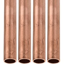 DTGN 22mm x 1mm x 100mm(ODxMuro TxL) Rame Tubo - 2pz - Buono per Macchinari Attrezzature Bricolage decorazionetivo Telaio - Rotondo Metallo Tubi