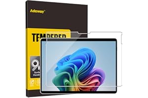 Adeway Protector de pantalla Microsoft Surface Pro 11 AIPC 2024/ Pro 9/ Pro 10/8/X de 13 pulgadas, dureza 9H, HD Clear, antiarañazos, alta sensibilidad, tacto suave