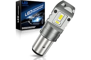 SHINYY Bombilla BA20D S2 LED Faros de Moto, CSP Chips 12V 6000K Blanco Lámpara LED BA20D S2 Luz de Carretera o Cruce para Yamaha, ATV YFZ YFM Raptor Tractor Scooter, 1:1 Sustituye a Halógena y Xenón