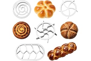 Feirdhoo Brödstämpelset, 4 stycken brödstämplar, brödstenciler, segltryckningsverktyg, brödstämpel, lämplig för gör-det-själv bakning av bröd, gör-det-själv-bakning