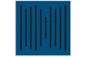 KEYHELM S.R.L. Keyhelm - Pannello Fonoassorbente in MDF Sagomato e Poliuretano per Medio Alte Frequenze | Pannello per Correzione Acustica, 50x50x5cm, Densità 25 kg/m³ | Made in Italy (RAL 5010 Blu)