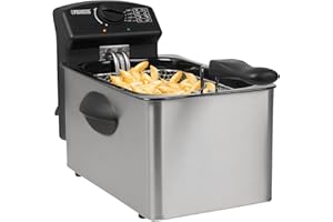 Princess Friggitrice – 2000 Watt, capacità 4 litri, capacità 800 g, 4 persone, termostato, zona fredda 182642