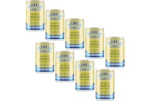 Franklin & Sons® | Tonica Indiana Frizzante Aromi Naturali Botanici ed Agrumi in Lattina - 9 x 150 ml | Acqua Tonica Indiana