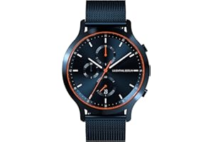 Lilienthal Berlin Chronograph Blue Orange IV in dunkelblau – Herrenuhr aus Chirurgenstahl mit einem Quarzuhrwerk & saphirgehärtetem Mineralglas – 42,5 mm