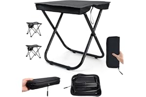 RUIAQER Siège de Camping Portable,Tabouret Pliable de Camping,Siege de Peche,Camping Accessoires,Camping Pliant Tabourets,Chaise Pliante Portable,pour Voyage Randonnée Pêche