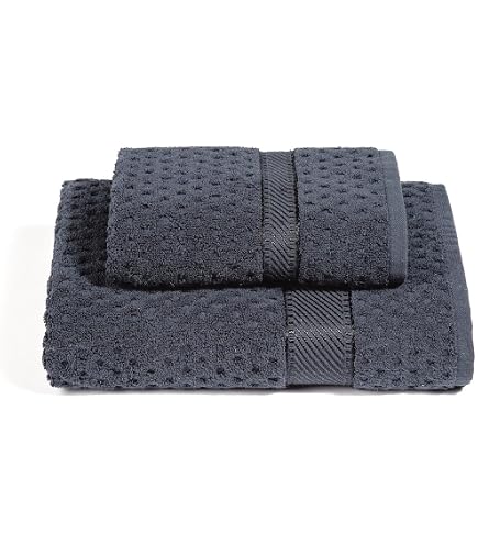 ONSEN Set 2 Asciugamani In Cotone Felpato – Morbidi E Ultra Assorbenti, 100% Cotone, Asciugatura Rapida, Colore Abete, Certificati Oeko-Tex