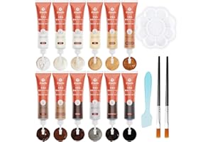 GRPOCHE Kit Reparation Parquet, 12 Couleurs avec Outils de Mise à Niveau Pour Meubles, Remplissages Pour Taches, Rayures, Sols, Tables, Poteaux de Lit