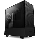 NZXT H5 Flow - CC-H51FB-01 Boîtier PC Gaming Moyen-Tour ATX Compact – Panneau Avant perforé pour Une Circulation d'air maxima