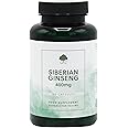 Siberian Ginseng Capsules | 400mg Ginseng per Capsule | 120 Vegan Capsules | G&G Vitamins