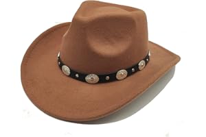 Willheoy Chapeau de Cowboy Femme Chapeau Western Homme Jazz Noir