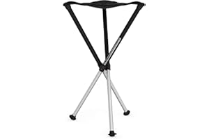 ‎WALKSTOOL Walkstool - Modell Comfort - 3-Beiniger Klapphocker aus Aluminium - Faltbar - 4 wählbare Modelle mit den festen Sitzhöhen 45, 55, 65 und 75 cm, Belastbar mit 200 Bis 250 kg - Hergestellt in Schweden