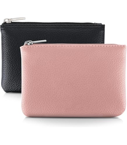 Portamonete Doppio Strato Motivo Floreale - 2 Pezzi, Piccola Borsa Con Chiusura A Scatto - Foto 5