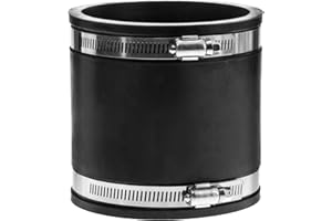 VIALIA Flexible Gummi Muffe, Ø 75 mm, Rohrverbinder für PVC und Edelstahl, Gummimuffe flexibel