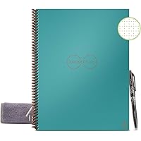 Rocketbook Unbegrenzt Wiederverwendbares Notenblock - Letter A4, Blaugrün, Kariert, Inklusive Pilot FriXion Stift and…