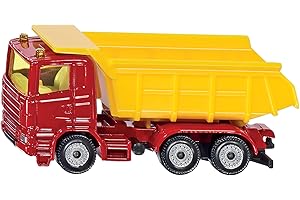 ボーネルンド siku 1075, LKW mit Kippmulde, Metall/Kunststoff, Rot/Gelb, Kippbare Mulde