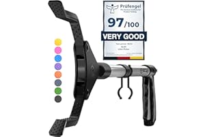 SLAH Pinza Recoger Basura 32" Pinzas Largas Palo, Agarradores De Mano Para Discapacitados, Recogedores De Arena Para Adultos, Plegables, Giratorios De 360 Grados (NEGRO, 82 Cm)