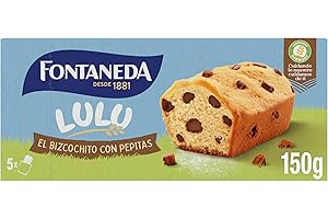 Fontaneda Lulú Bizcochito con Pepitas de Chocolate, Textura Esponjosa, 150 g