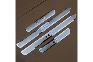 Ever TA 4 Pezzi Battitacco Auto per KI-A Rio RIO3 RIO4 2010-2022, Inossidabile Antiscivolo AntiGraffio Soglia della Porta calciere Protezioni del Pedale dello Car Styling Accessorio