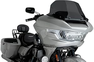 Puig 22108F High-Road Touring Windschutzscheibe – Aerodynamischer Schutz und Elegantes Design für Harley Davidson Road Glide FLTRX 2024, Stark Getönt