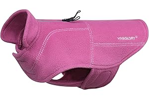 VIVAGLORY Polarowa Kamizelka dla Psów, Sweter na Zimę dla Małych Psów, Regulowane Zimowe Ubranko, Odblaskowy Płaszcz dla Zwierząt, XX-Small, Fuksja