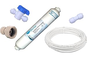 WATER FILTER MAN LTD Kit filtre à eau universel pour réfrigérateur américain (raccords + tuyau + filtre)