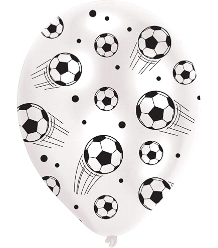 10 Fußball-Luftballons Für Kindergeburtstag & WM-Party – Schwarz-weiß, Auch Für Helium Geeignet