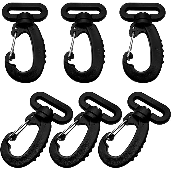 Mousquetons Pivotants En Plastique - Lot De 6, Crochet Rotatif 360° Pour Sacs, Laisses, équipement