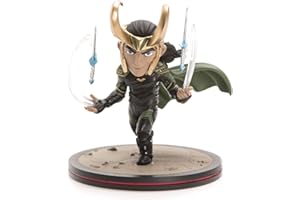 QMX Quantum Mechanix - Figura Ragnarok Thor Loki Q-Fig Diorama, 7.6 x 7.6 x 8.9 cm (APR188967)