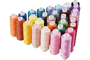 Candora Sewing Thread Assortment Coil 30 Color Each Polyester Thread Sewing Kit All Purpose Polyester Thread for Hand and Machine Sewing