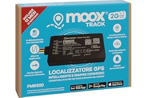 LEMONDREAM MOOX Track Localizzatore Gps per Auto, Moto, Camion, Barca - App Facile da Usare, Posizione in Tempo Reale, Allarmi differenziati - Sim e Traffico Incluso per 12 Mesi - Sempre Connesso - Blocco Motore