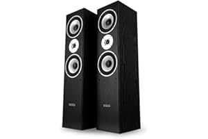 Bennett & Ross Radiant Pareja Altavoces de Torre HiFi de 3 vías 2X 180W RMS, Color Negro