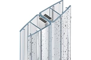 WITEN&NOCK Magnetdichtung 180° für Nische Schiebetür 1 Stück Duschdichtung Duschtüren Magnetduschdichtung 200 cm Pendeltür Drehfalttür Glasstärke 5 mm 6 mm