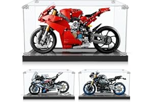 icuanuty Vetrina in acrilico per Lego 42130/42202 Technic BMW M 1000 RR modello di moto, resistente alla polvere, per modello Per Lego 75953 /42130/42159/42177/71391, dimensioni: 50 x 25 x 33 cm