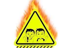 yabaduu Kinderfinder 3er Set Aufkleber selbstklebend Kinderzimmer Tür Fenster Brandschutz Leitsystem Feuerwehr Sicherheit Kinder Finder Sticker Y020