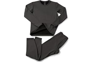 LAPASA Ensemble de sous-Vêtements Thermiques Homme Haut & Bas Maillot de Corps Manches Longues & Pantalon Chaud Automne/Hiver Gris Foncé M