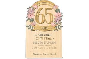 Iron Wedding Anniversary Card, 65 Years, Wooden Card (German Language), Wedding Card, Gift Idea