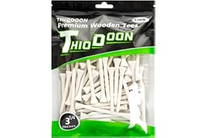 THIODOON Golf-Tees, weniger Reibung, Holz-Tees, Training für Golfspieler, professionelle Golf-Tees aus Naturholz, 100 Stück