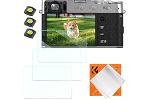 K&F CONCEPT 3 x folia ochronna na ekran i 3 osłony na pazury z poziomicą i ściereczką, kompatybilna z Fujifilm X100VI X100V X-T4
