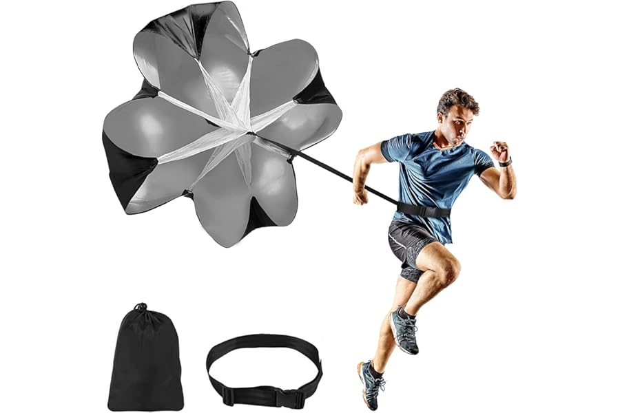 Newthinking Running Speed Training Parachute, Sprint Chute Resistance Umbrella with Adjustable Strap, Fitness Strength Training for Youth and Adults
