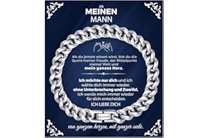 XUANPAI Herren Armband mit Gravur Geschenke für Männer - Liebeselement An Meinen Schatz Kubanische Armband Ehemann Geschenk Ich Liebe Dich Geschenke für Mann Geburtstag Valentinstag