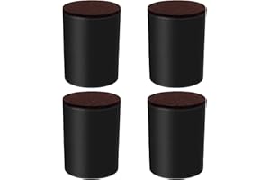 LLPEIJIE026 4 Betterhöhung,Möbelerhöhung aus Karbonstahl,selbstklebend Möbelerhöhung,Runden Möbelfüße,Rohr-Ø 60mm,Hoch 5cm/10cm,für Tisch,Stuhl,Schreibtisch,Sofa,Schränken,Schwarz/Weiß/Braun(black10cm)