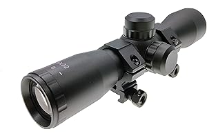 FESOITTY Mirini Tactical 4X32 Compact.223.308 Scope Rings Mil-DOT Reticle Cannocchiale Ottica Lungo con Mirino Reticolo per Fucile Carabina Soft Air