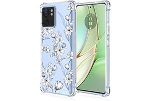 RankOne etui na telefon pasuje do Motorola Moto Edge 40 (6.55" Inches) Obudowa z kolorowym wzorem silikonowym Przezroczysty TPU - Kwiaty 8