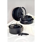 Pa&ccedil;i Belariva-Easy Cook &Ccedil;ıkarılabilir Saplı 8 Par&ccedil;a Tencere Seti Siyah