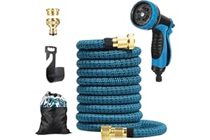 CUNBAYI Manguera de Jardín Extensible, Manguera de Agua Flexible con Boquilla de Pulverización de 10 Funciones, para Lavado de Coche, Jardín, Lavar la Mascota con Bolsa de Almacenamiento