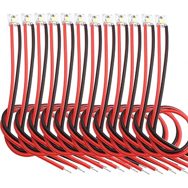 Lot De 5 Lampadaires LED Miniatures échelle HO – Blanc Chaud, 3 V DC, Colonne Métal Et Résistances Incluses
