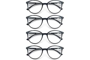 MODFANS Un Pack de 4 Gafas de Lectura/Gafas para Presbicia para Hombres y Mujeres,Buena Vision Ligeras Comodas,Vista de Cerca/Vista Cansada