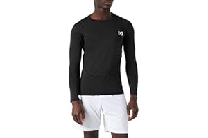 MEETYOO Maglietta Compressione Uomo, Maglie Maniche Lunghe T Shirt Sportiva per Corsa Ciclismo Fitness